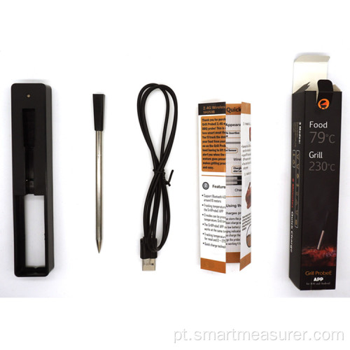 2021 Último Design Termômetro Digital Smart Bluetooth Wireless BBQ Meat Probe com APP grátis